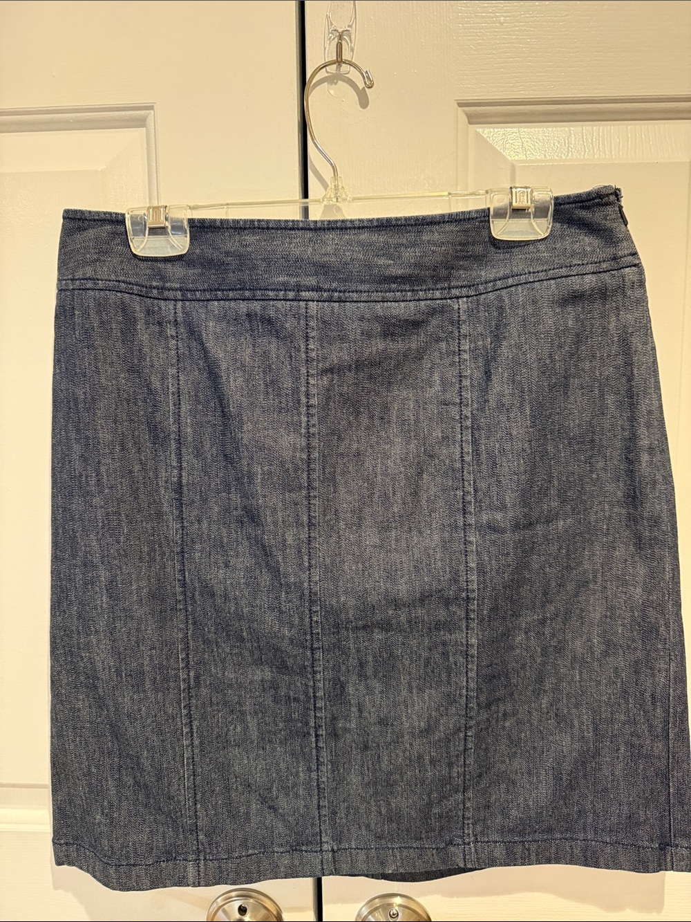 Ann Taylor Navy Denim A-Line Skirt size 10